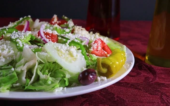 Greek Salad w/ Protien.