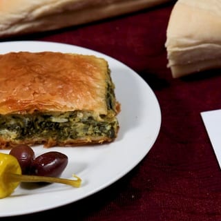 Spanakopika ( Spinach Pie) w/ Side Greek Salad